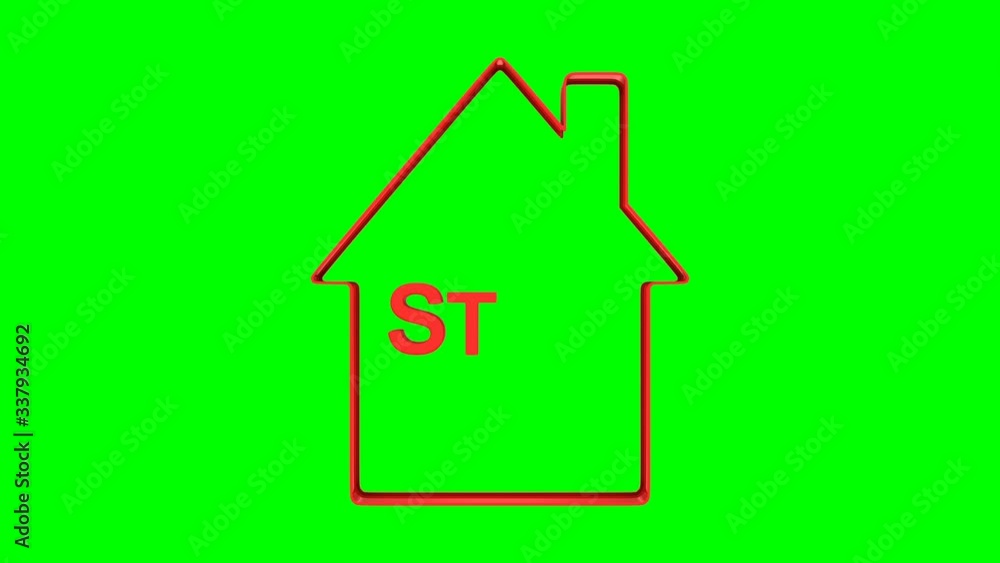 stay home on white background. Isolated 3D render stay home on white background. Isolated 3D render