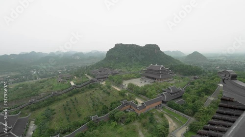 Wallpaper Mural High view of Xa Loi stupa at Bai Dinh Temple Spiritual and Culture Complex in Ninh Binh Vietnam, the largest spiritual tourist place in Vietnam Torontodigital.ca