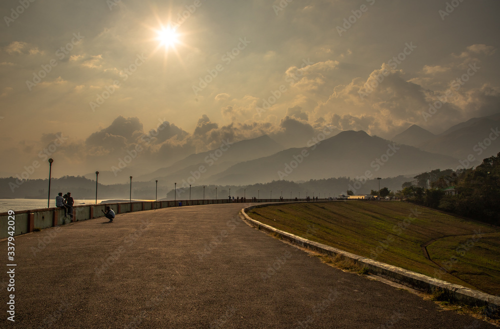 beautiful view of Banasura Sagar Dam,and the nilgiri hills