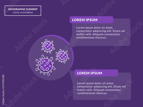 virus information with some infographic element and modern flat style