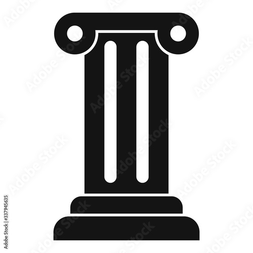 Justice column icon. Simple illustration of justice column vector icon for web design isolated on white background