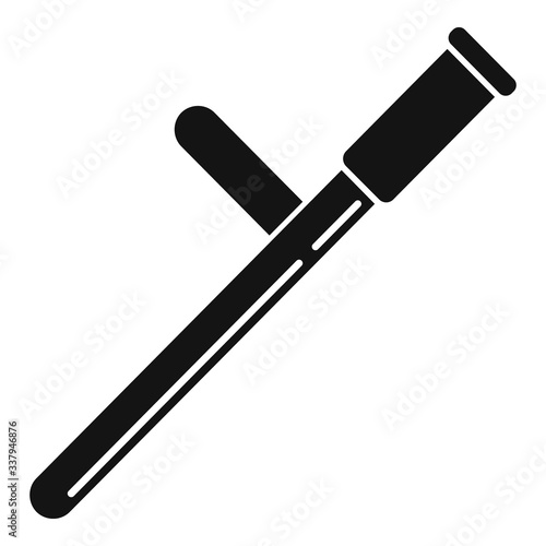 Police baton icon. Simple illustration of police baton vector icon for web design isolated on white background © anatolir