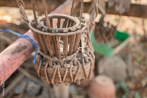 Handmade wooden baskets, Thailand