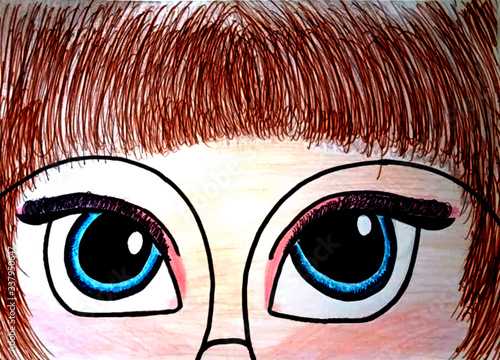 close up of eyes