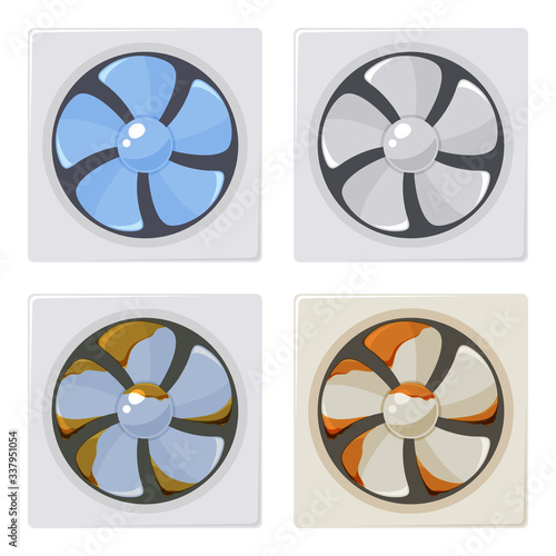 換気扇イラスト_油汚れの掃除セット