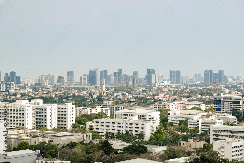 Bangkok, Thailand - MARCH 16, 2019 : Bangkok cityscape view Bangkok Thailand, most popular city in south asia.
