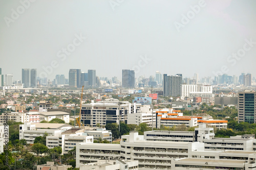 Bangkok, Thailand - MARCH 16, 2019 : Bangkok cityscape view Bangkok Thailand, most popular city in south asia.