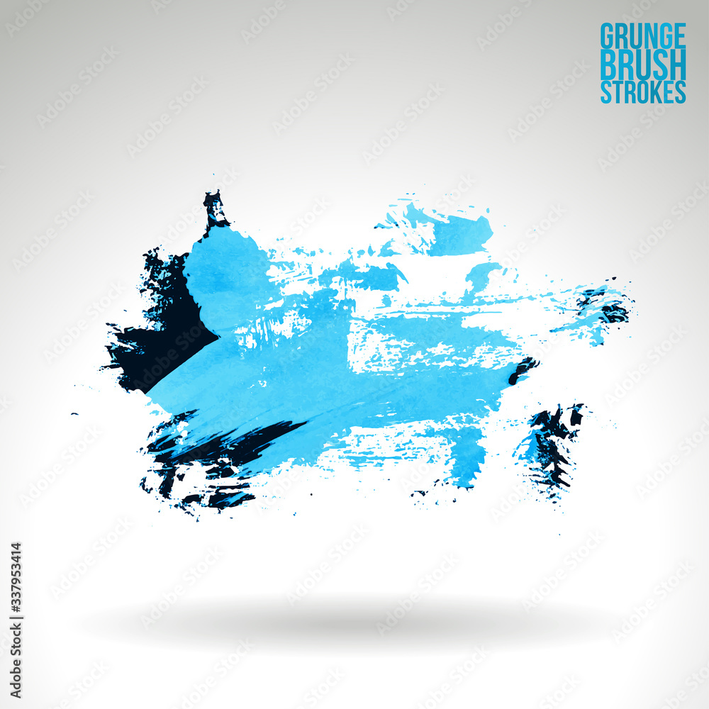 Obraz premium Brush stroke and texture. Grunge vector abstract hand - painted element. Underline and border design.