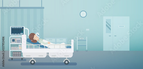 Critical patient with ventilator