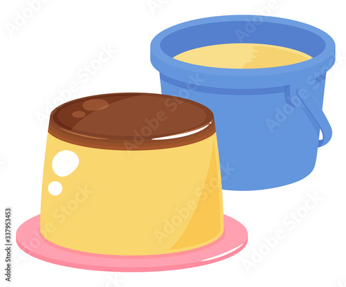 バケツプリンのイラスト_before-alter