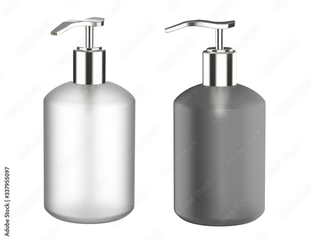 Obraz premium Set of empty pump bottles