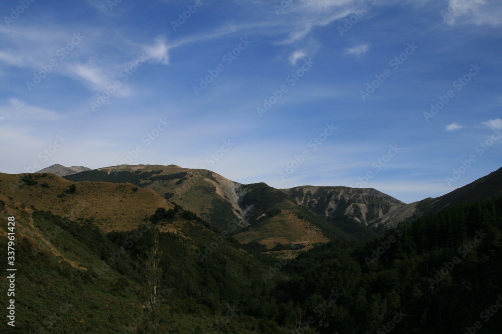 mountain landscape with clouds