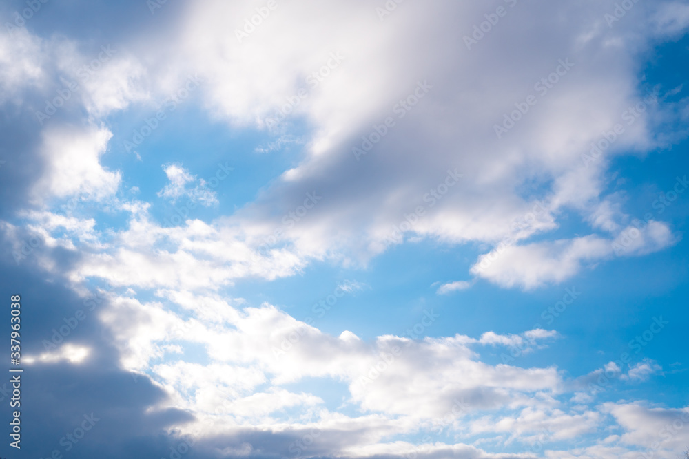 Sunset sky background,Landscape blue sky with clouds nature concept for cover banner background.