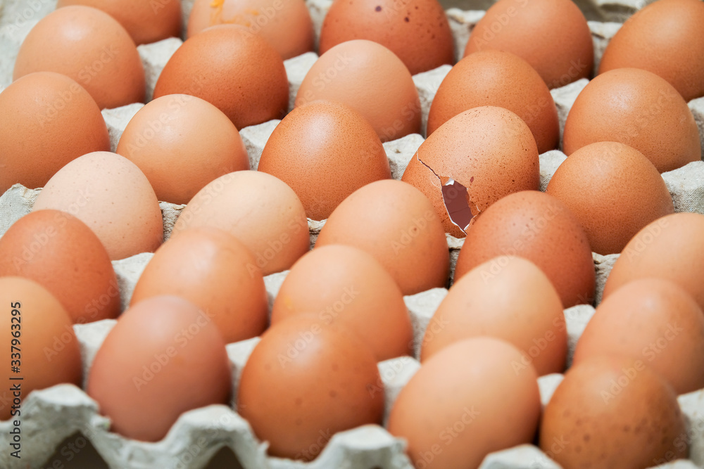 Brown chicken egges on white background. Brown chicken egges on white background.