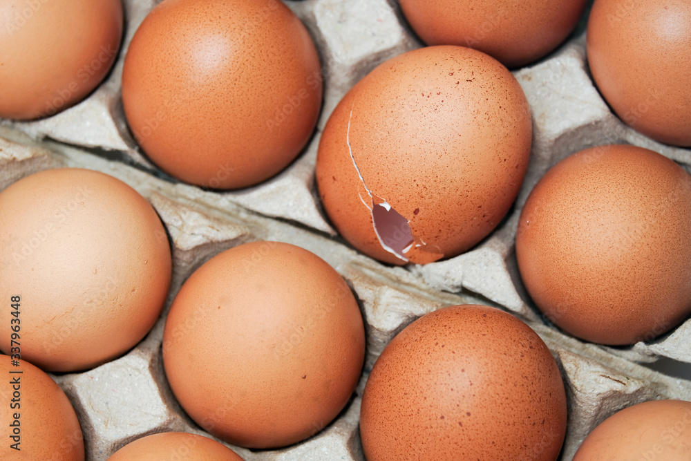 Brown chicken egges on white background. Brown chicken egges on white background.