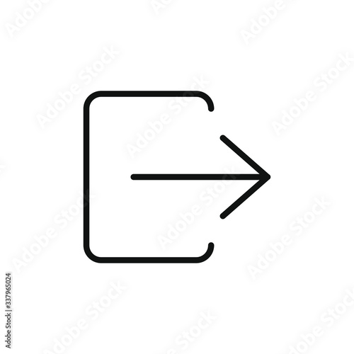 simple icon of a logout account,exit icon vector illustration