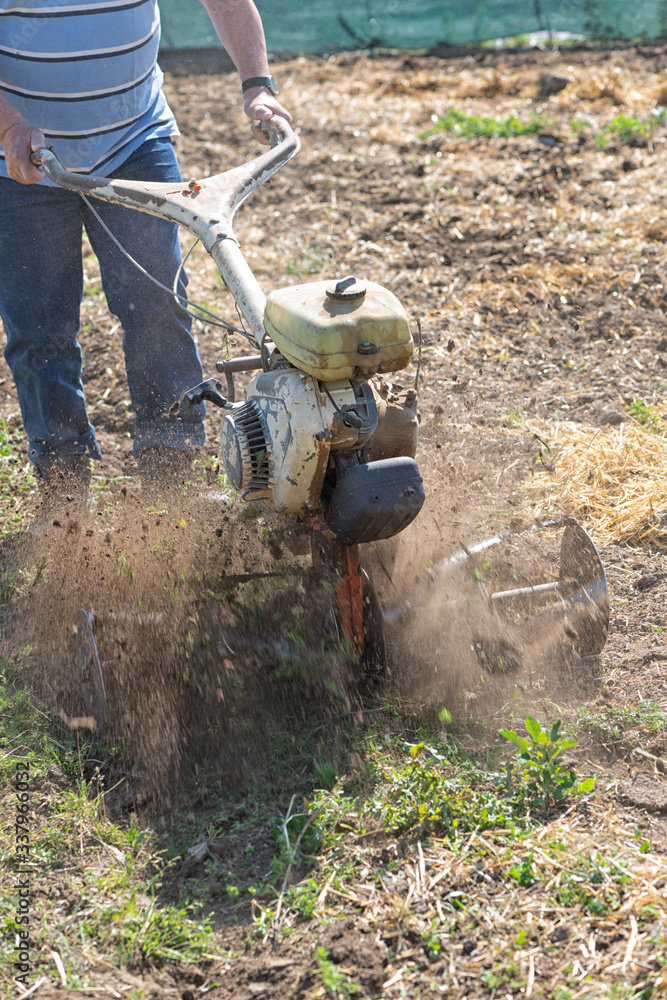 Fototapeta premium Preparing a field to be able to sow