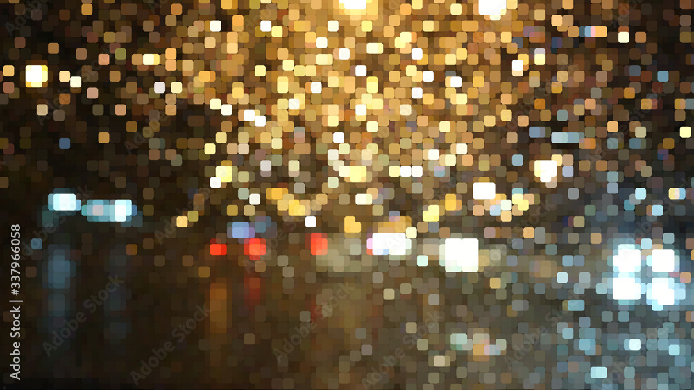 Obraz premium night city street