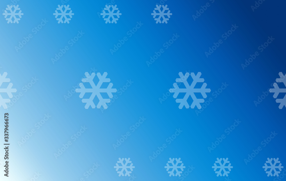 Snow Flakes On Gradient Blue Background With Space For Text Snow Flakes On Gradient Blue Background With Space For Text