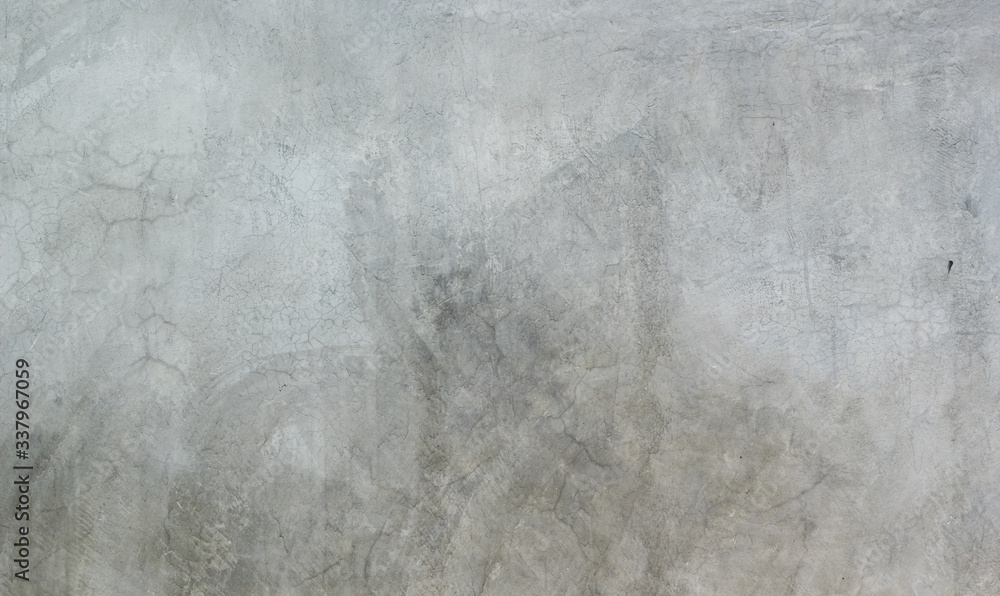 Naklejka premium Plastered concrete wall or cement floor, rough building material of gray color.