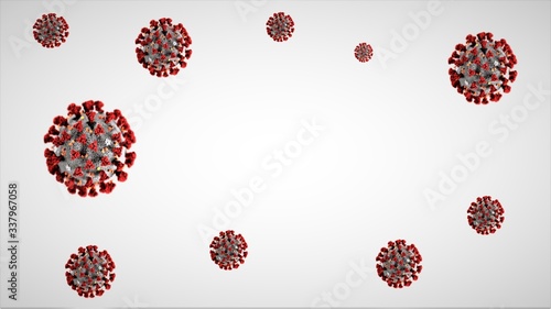 COVID-19 IMAGE WITH CREAMY BACKGROUND AND SPACE FOR WRITING IS AVAILABLE (INCOMPLETE IMAGE) AND VIGNETTE ABOUT 25%