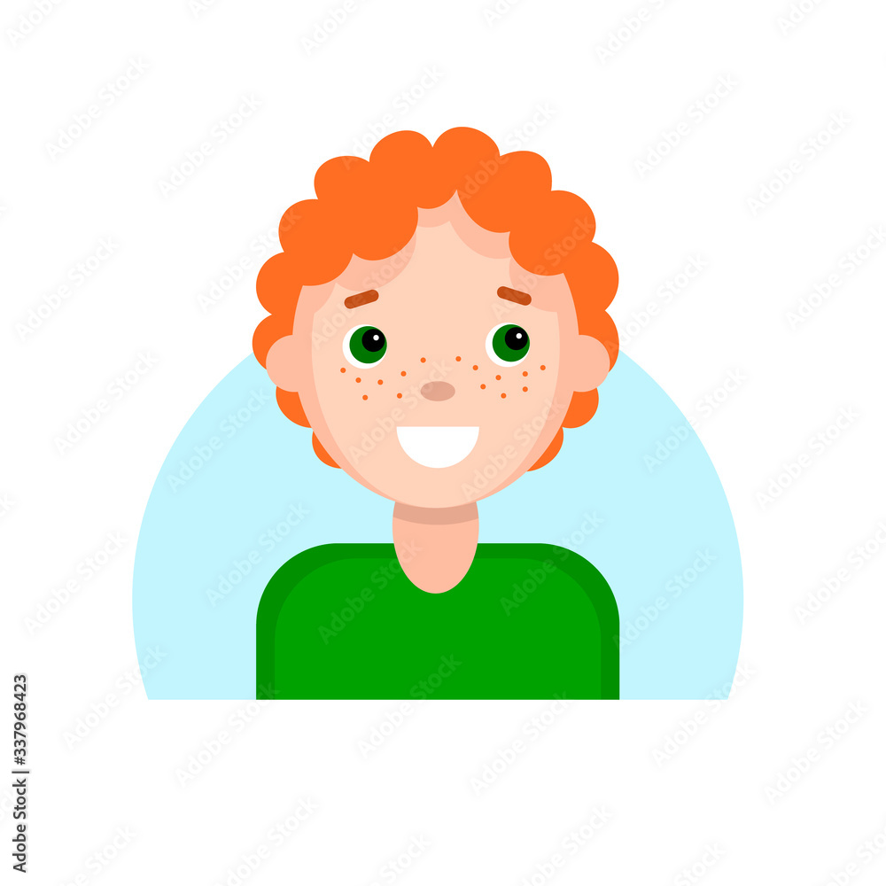 Cartoon character with red hair and freckles deals