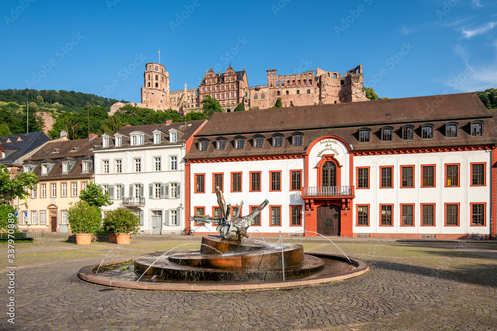 Heidelberg Academy of Sciences and Humanities and Heidelberg castle, Baden-Württemberg, Germany 