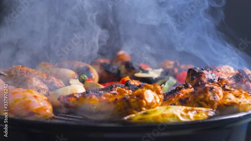 grilled meat, bbq, grill, barbecued