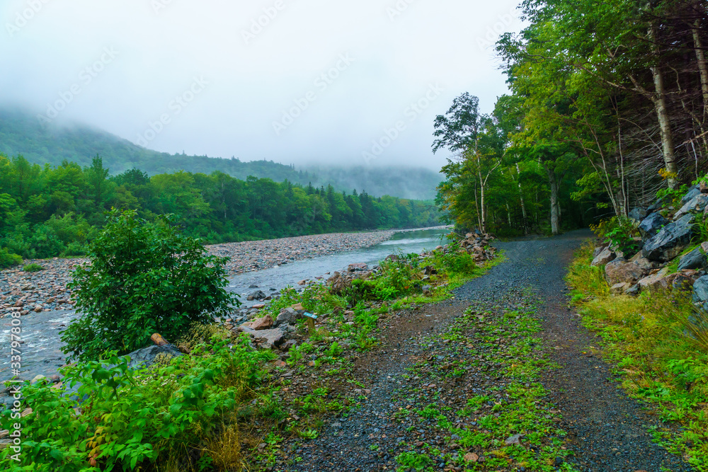 Fototapeta premium Cheticamp river, in Cape Breton Highlands National Park