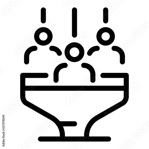 Marketing auditory icon. Outline marketing auditory vector icon for web design isolated on white background