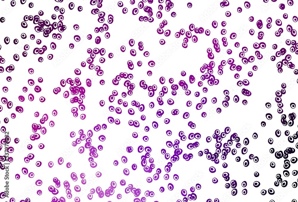 Light Purple vector background with bubbles.