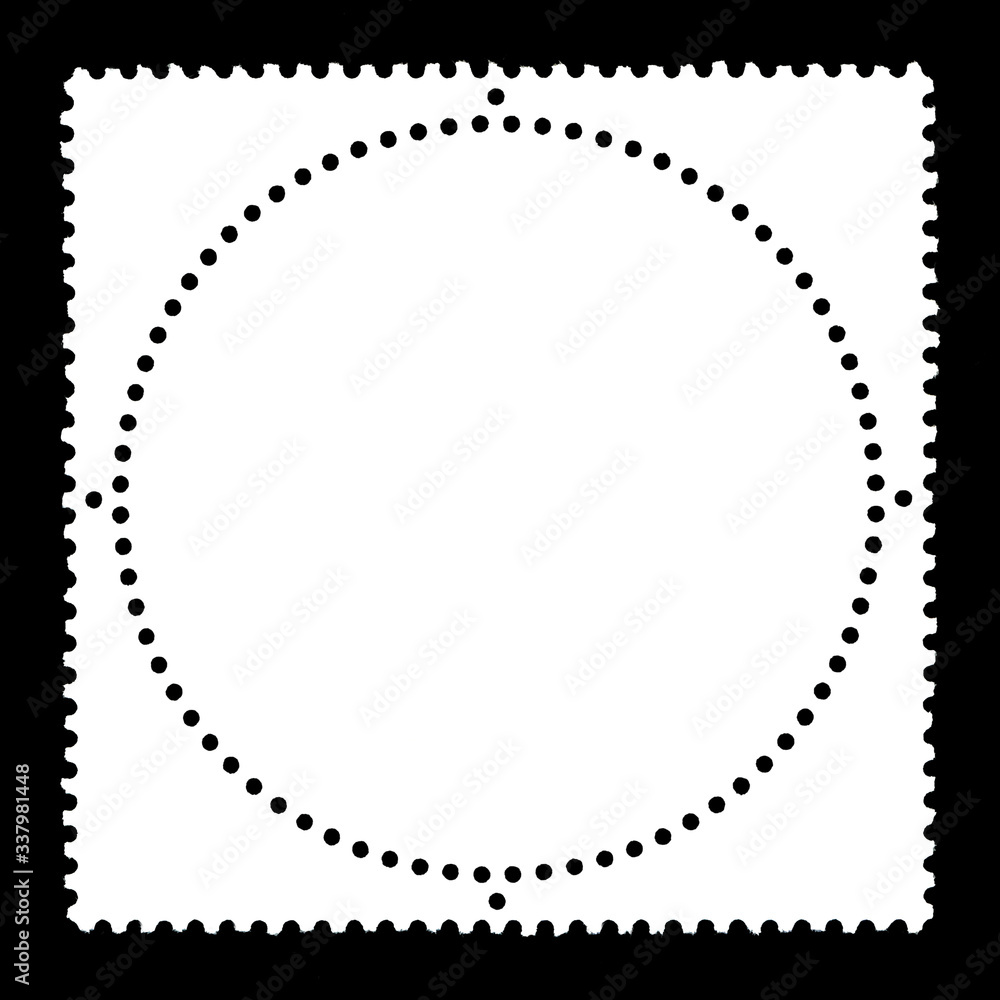 Obraz premium Old grunge posted stamp, reverse side