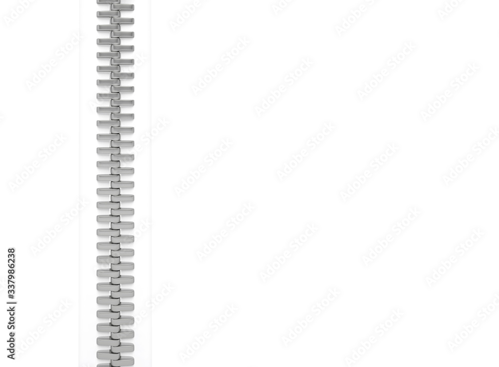 zipper zip metal clothing fastener open lock textile 3D zipper zip metal clothing fastener open lock textile 3D