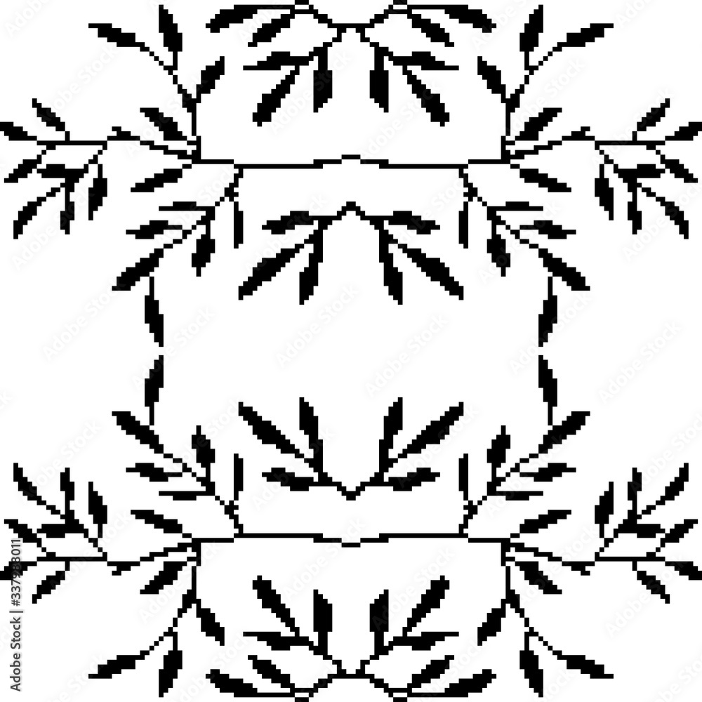 Obraz premium Pixel branch, tree. Pixel art 8 bit vector