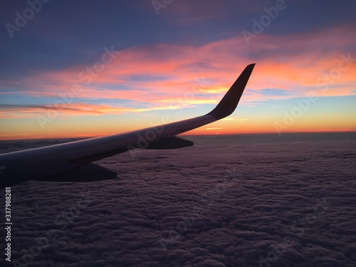sunset from the airplane
