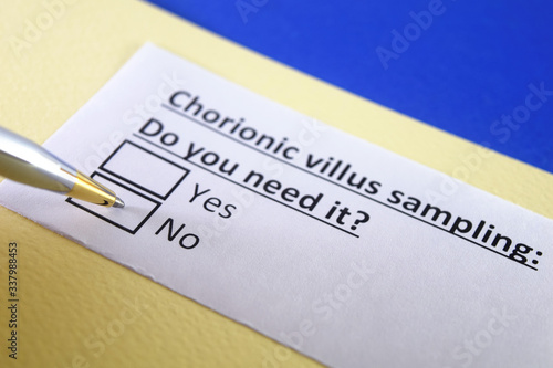 One person is answering question about chronic villus sampling.