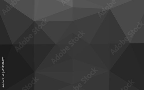 Dark Silver, Gray vector polygonal pattern. Shining illustration, which consist of triangles. Triangular pattern for your business design.