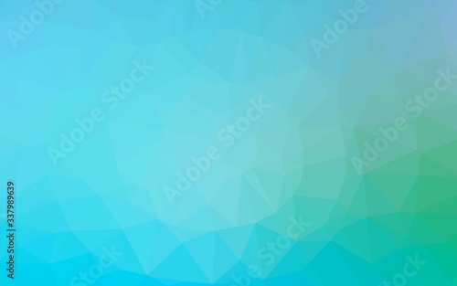 Light Blue, Green vector polygon abstract background. Glitter abstract illustration with an elegant design. Template for a cell phone background.
