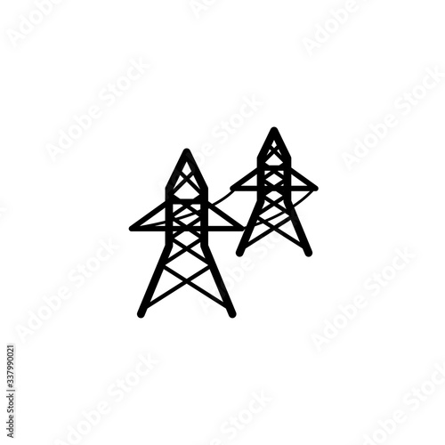 electric tower icon vector