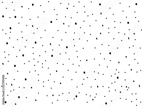 Texture of abstract white background with many black spots