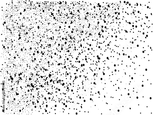 Texture of abstract white background with many black spots