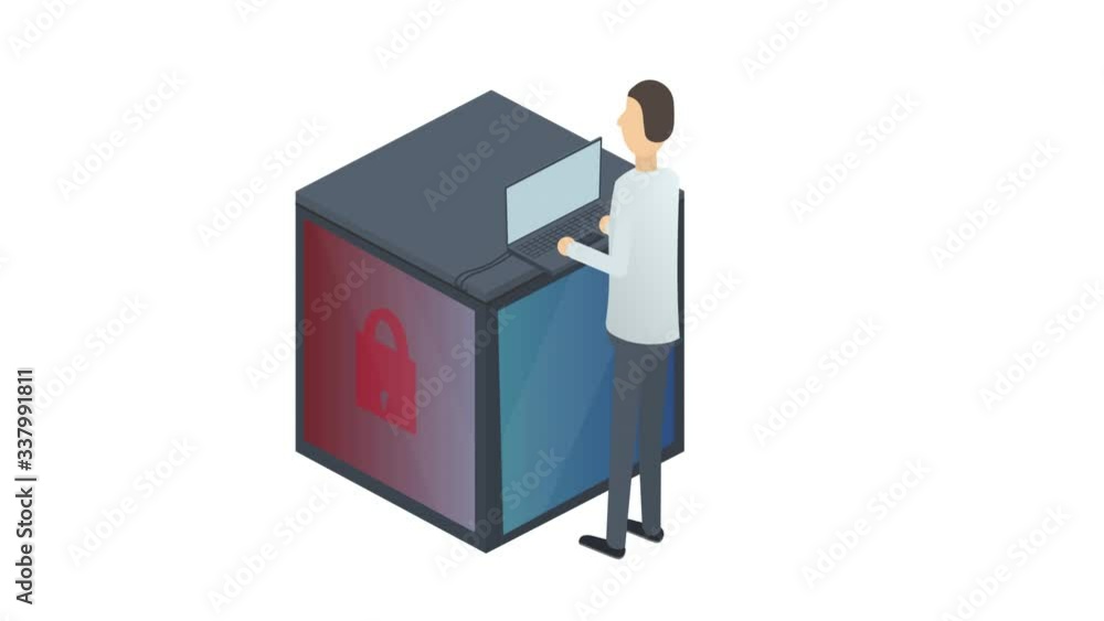 Programmer. Animation of database programming, alpha channel enabled. Server cartoon Programmer. Animation of database programming, alpha channel enabled. Server cartoon