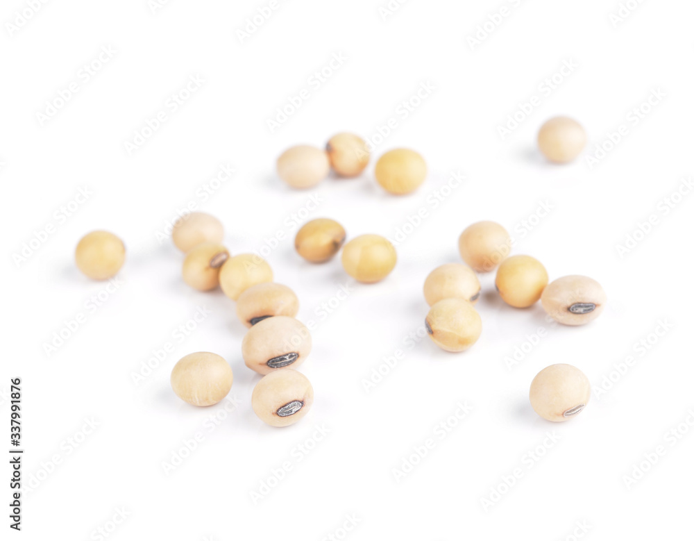 Soy beans isolated on a white background Soy beans isolated on a white background