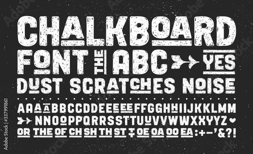 Hand-drawn alphabet and font. Bold, regular and medium uppercase letters, alternative characters. Creative hand-drawn sketch texture font for design, typographic. Vector Illustration