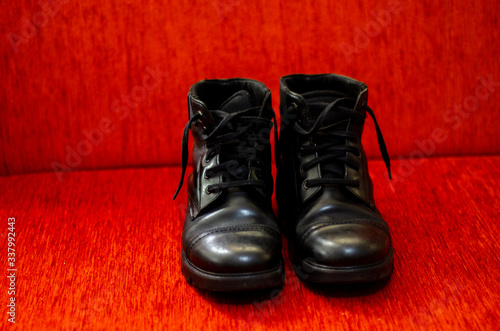 Old Black Leather Boots, Vintage © Hasilyus