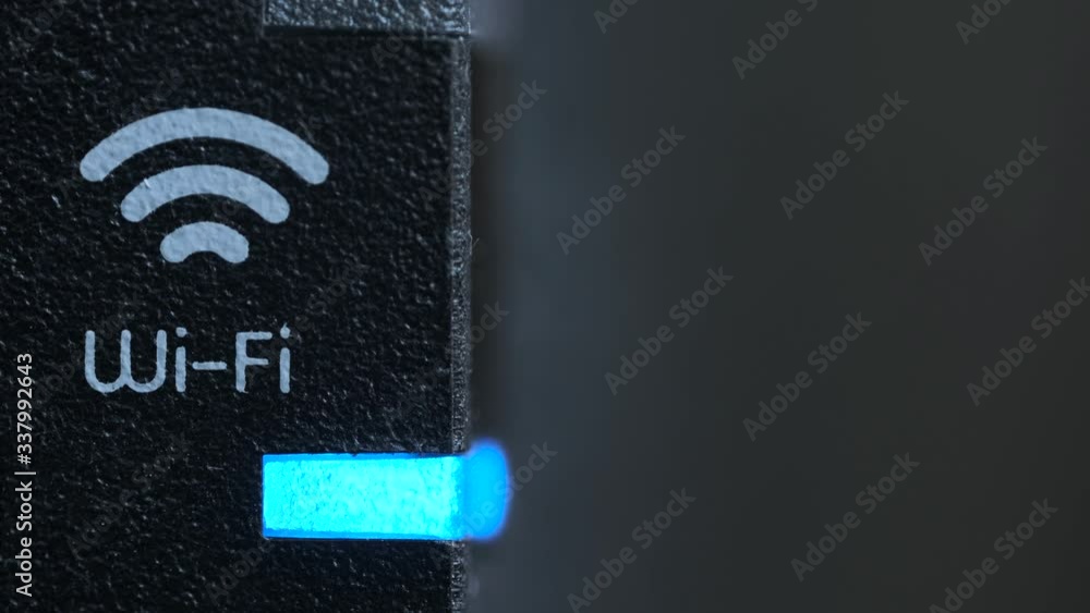 Video „Blue Led Light from WiFi Internet Router Blinking - Front Panel ...