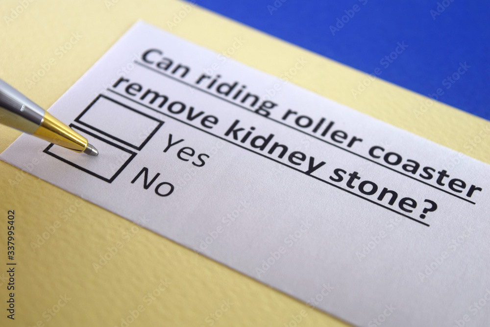 One person is answering question about roller coaster. Can riding roller coaster remove kidney stone? One person is answering question about roller coaster. Can riding roller coaster remove kidney stone?