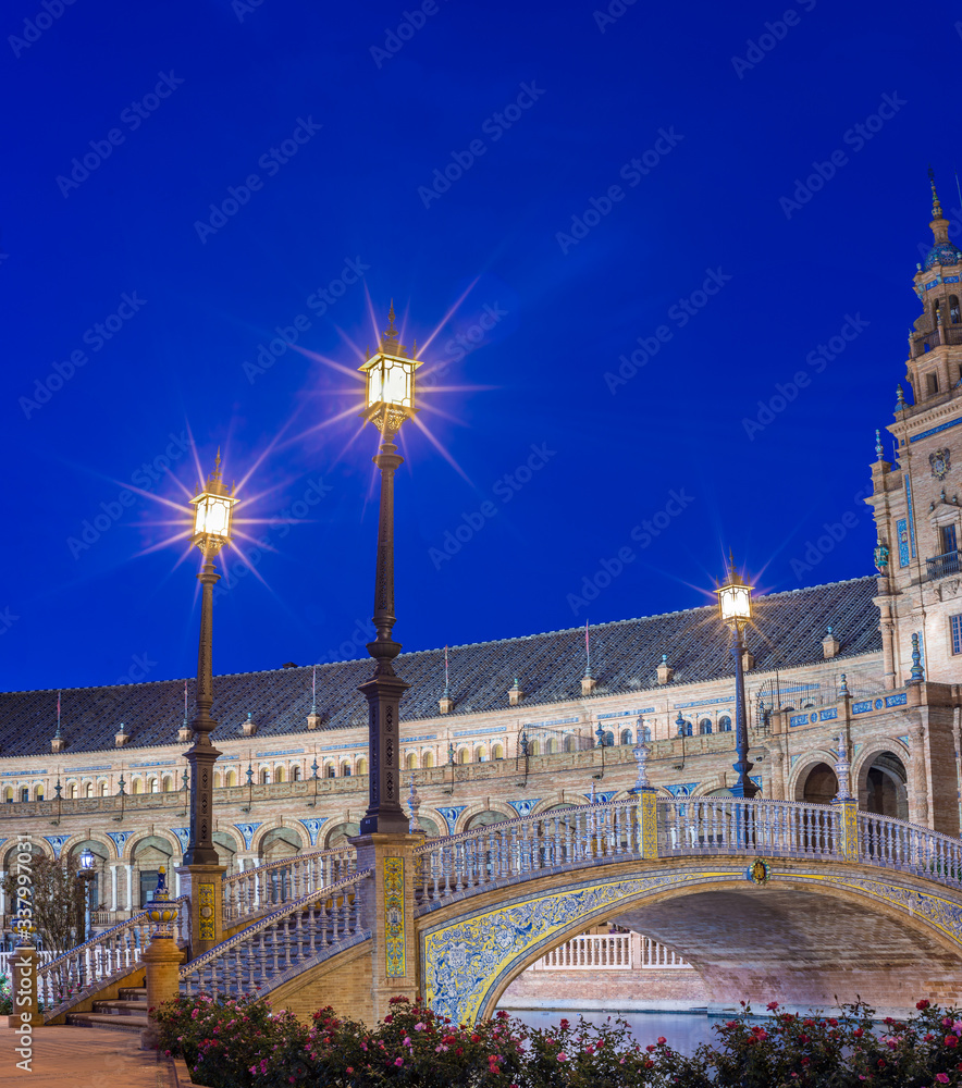 Fototapeta premium Plaza de Espana square in Seville, Spain.