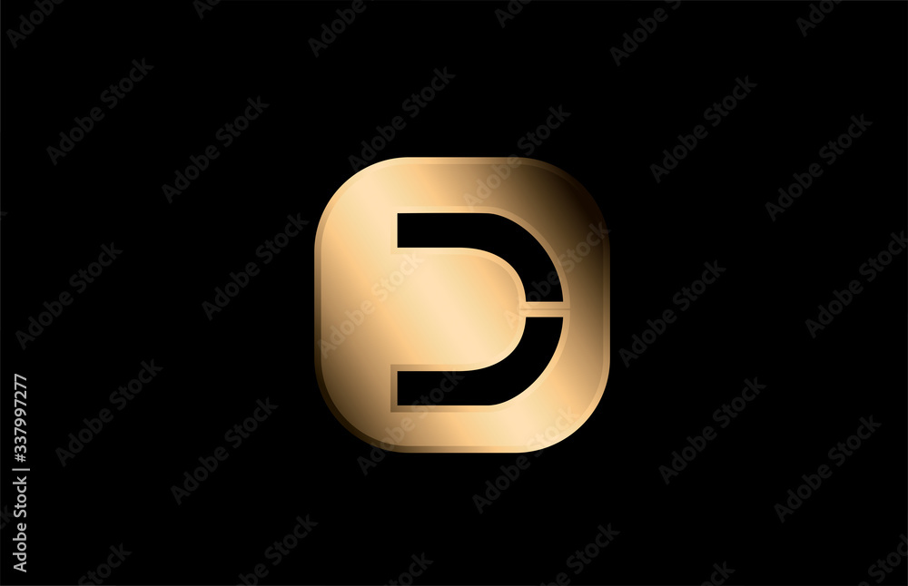 gold metal D alphabet letter logo icon design for company and business gold metal D alphabet letter logo icon design for company and business