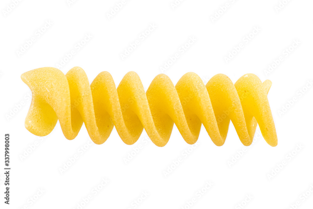 fusili pasta isolated on a black or white background fusili pasta isolated on a black or white background